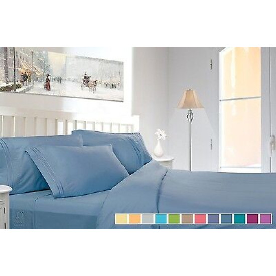 1800 Collection 4 Piece Deep Pocket Bed Sheet Set - Exclusive Spring Collection!