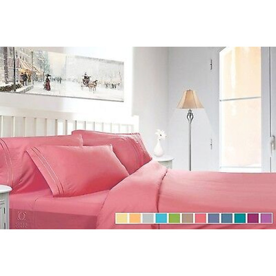 1800 Collection 4 Piece Deep Pocket Bed Sheet Set - Exclusive Spring Collection!