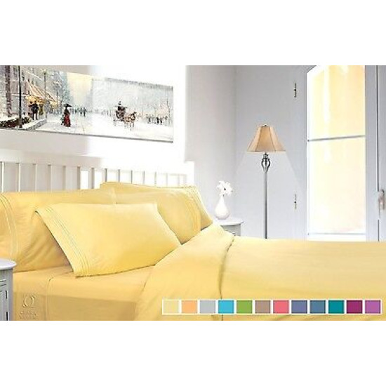 1800 Collection 4 Piece Deep Pocket Bed Sheet Set - Exclusive Spring Collection!