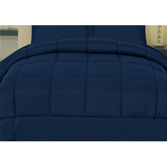 Goose Down Alternative Solid Comforter - All Season Blanket - One Piece