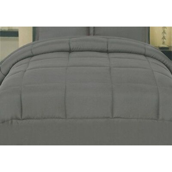 Goose Down Alternative Solid Comforter - All Season Blanket - One Piece