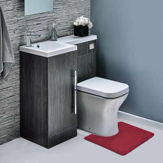 Memory Foam Contour Bathroom Toilet Mat Rug - Soft Anti Fatigue and Absorbent