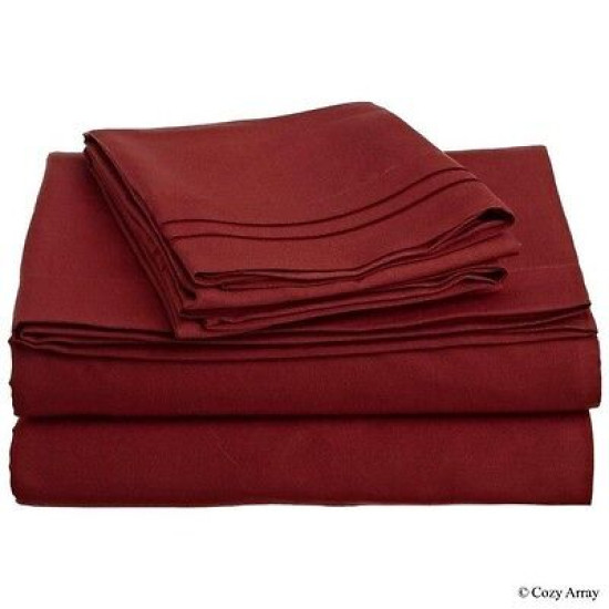 1800 Collection 4 pc Bed Sheet Set Available In Various Colors And Sizes