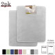 PACK OF 2: Luxurious Bath Mat Memory Foam Filled Non-Slip Absorbent Bathroom Rug