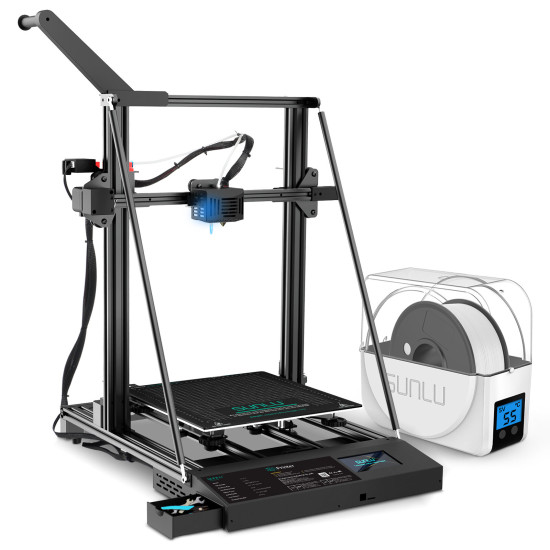 Sunlu S9 Plus Large Size FDM 3D Printer with FilaDryer S1 up to 310*310*400mm Printing Size Auto-leveling - EU Plug