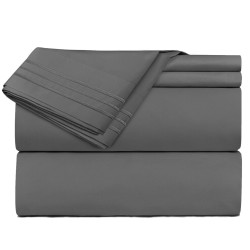 1800 Queen Or King Bed Sheets Ultra Soft Microfiber Deep Pocket 4 Pc Sheet Set