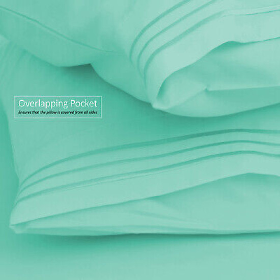 1800 Queen Or King Bed Sheets Ultra Soft Microfiber Deep Pocket 4 Pc Sheet Set