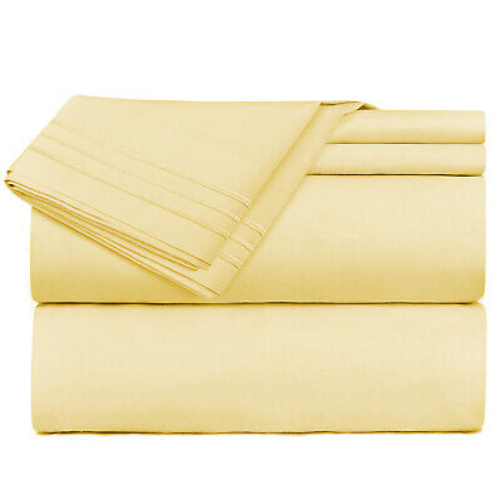1800 Queen Or King Bed Sheets Ultra Soft Microfiber Deep Pocket 4 Pc Sheet Set