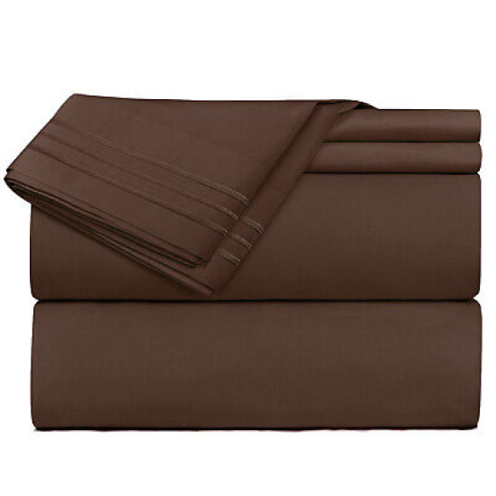 1800 Queen Or King Bed Sheets Ultra Soft Microfiber Deep Pocket 4 Pc Sheet Set