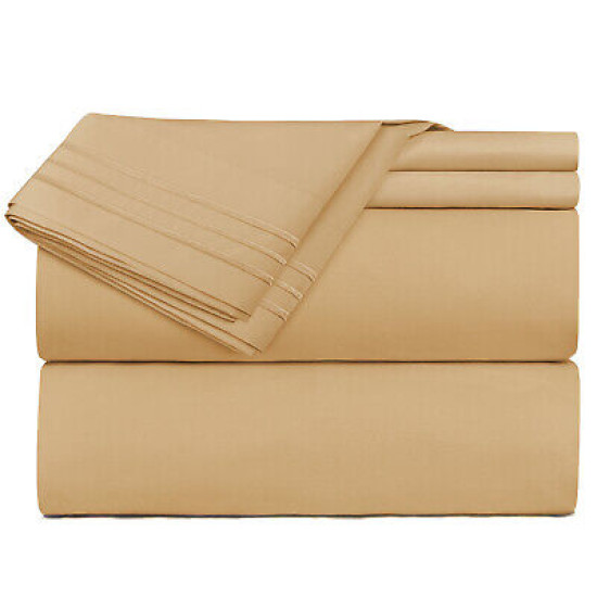 1800 Queen Or King Bed Sheets Ultra Soft Microfiber Deep Pocket 4 Pc Sheet Set