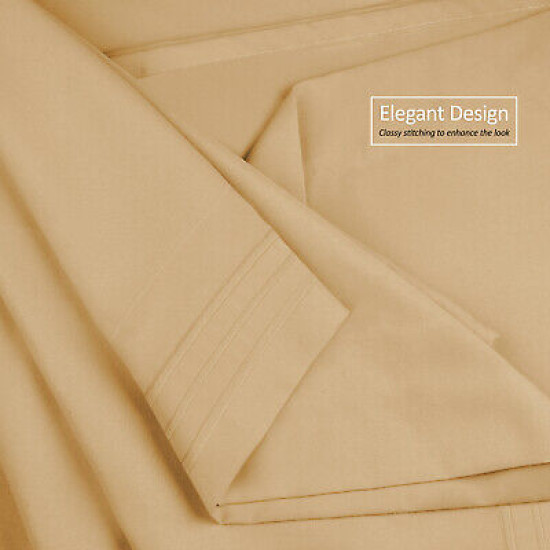 1800 Queen Or King Bed Sheets Ultra Soft Microfiber Deep Pocket 4 Pc Sheet Set