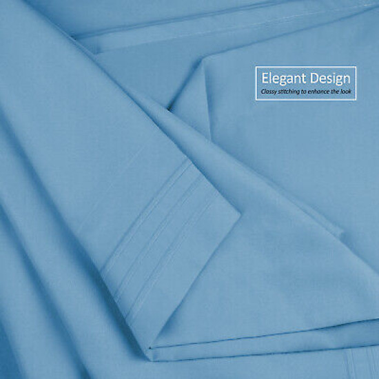 1800 Queen Or King Bed Sheets Ultra Soft Microfiber Deep Pocket 4 Pc Sheet Set