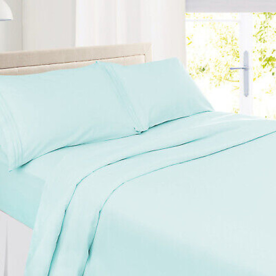 1800 Queen Or King Bed Sheets Ultra Soft Microfiber Deep Pocket 4 Pc Sheet Set