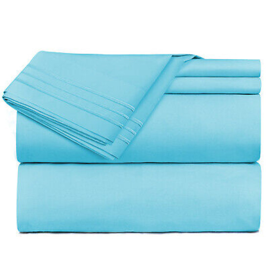 1800 Queen Or King Bed Sheets Ultra Soft Microfiber Deep Pocket 4 Pc Sheet Set