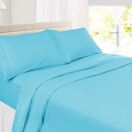 1800 Queen Or King Bed Sheets Ultra Soft Microfiber Deep Pocket 4 Pc Sheet Set
