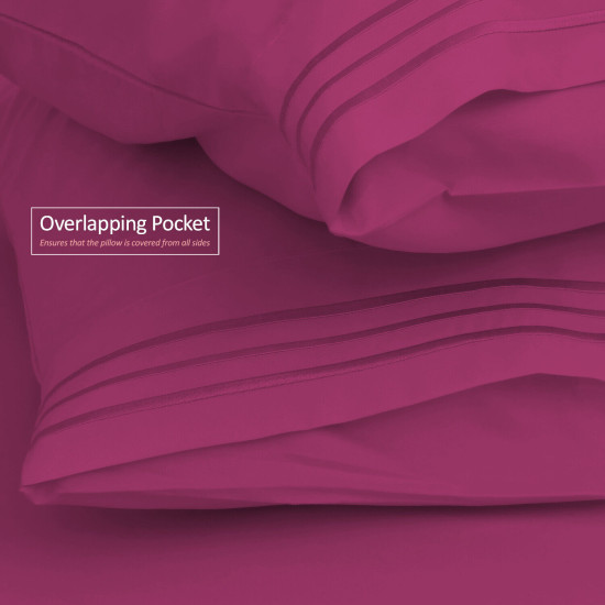 1800 Queen Or King Bed Sheets Ultra Soft Microfiber Deep Pocket 4 Pc Sheet Set