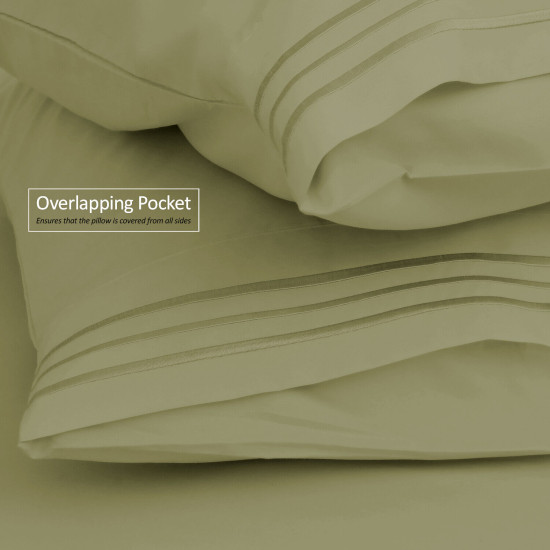 1800 Queen Or King Bed Sheets Ultra Soft Microfiber Deep Pocket 4 Pc Sheet Set