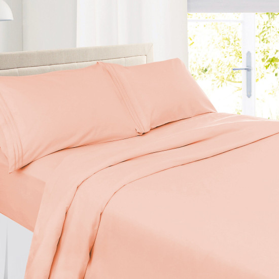 1800 Queen Or King Bed Sheets Ultra Soft Microfiber Deep Pocket 4 Pc Sheet Set