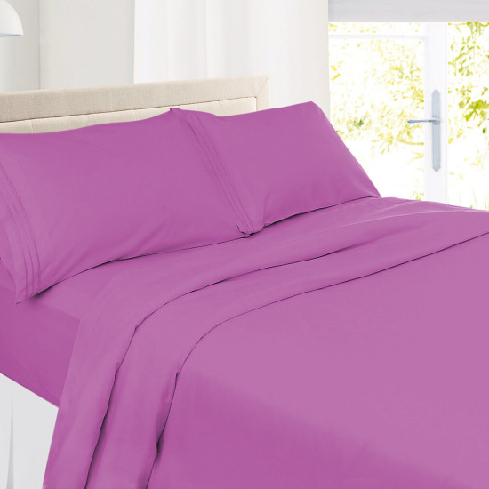 1800 Queen Or King Bed Sheets Ultra Soft Microfiber Deep Pocket 4 Pc Sheet Set
