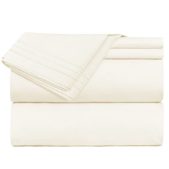1800 Queen Or King Bed Sheets Ultra Soft Microfiber Deep Pocket 4 Pc Sheet Set