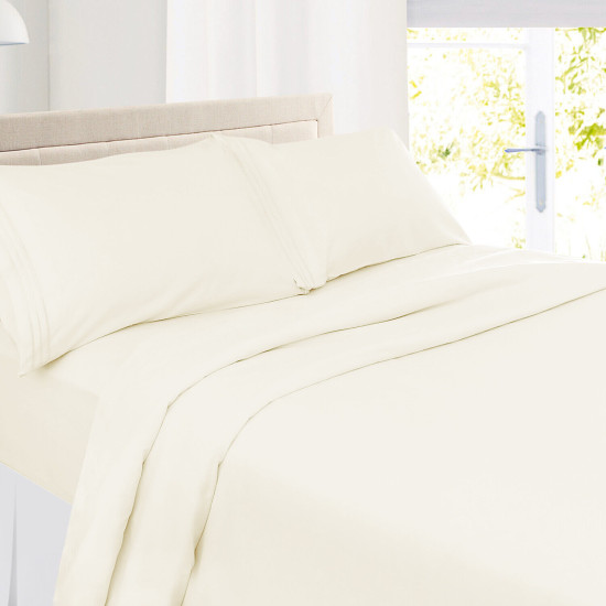 1800 Queen Or King Bed Sheets Ultra Soft Microfiber Deep Pocket 4 Pc Sheet Set