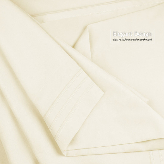 1800 Queen Or King Bed Sheets Ultra Soft Microfiber Deep Pocket 4 Pc Sheet Set
