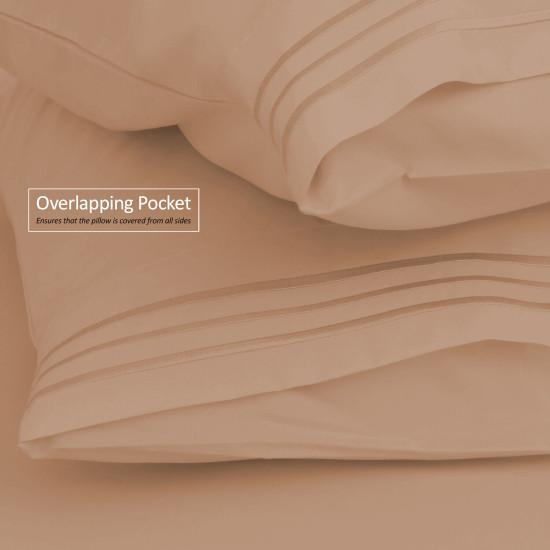 1800 Queen Or King Bed Sheets Ultra Soft Microfiber Deep Pocket 4 Pc Sheet Set