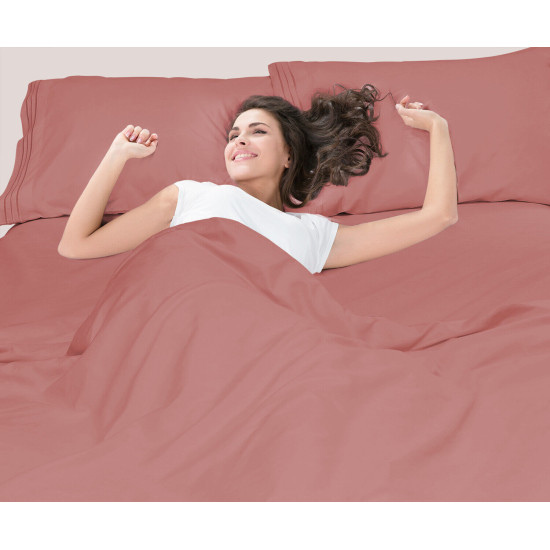 1800 Queen Or King Bed Sheets Ultra Soft Microfiber Deep Pocket 4 Pc Sheet Set