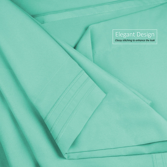 1800 Queen Or King Bed Sheets Ultra Soft Microfiber Deep Pocket 4 Pc Sheet Set