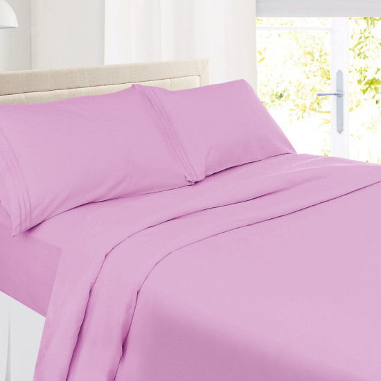 1800 Queen Or King Bed Sheets Ultra Soft Microfiber Deep Pocket 4 Pc Sheet Set