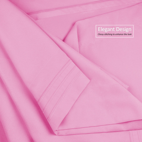 1800 Queen Or King Bed Sheets Ultra Soft Microfiber Deep Pocket 4 Pc Sheet Set