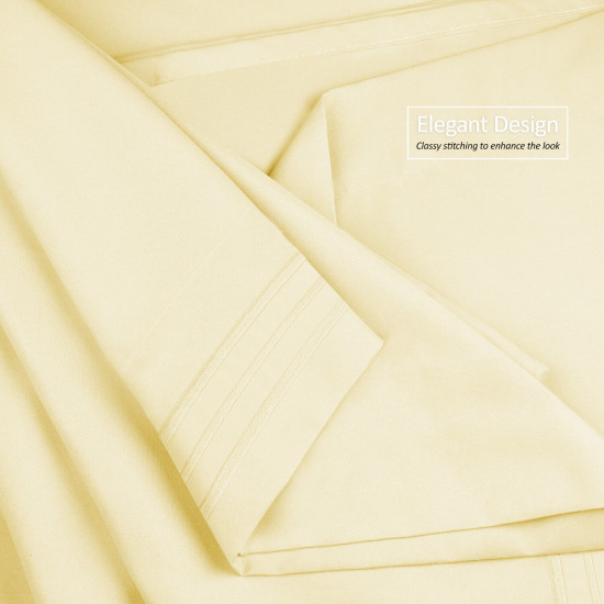 1800 Queen Or King Bed Sheets Ultra Soft Microfiber Deep Pocket 4 Pc Sheet Set