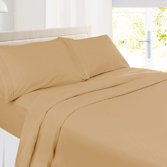 1800 Queen Or King Bed Sheets Ultra Soft Microfiber Deep Pocket 4 Pc Sheet Set