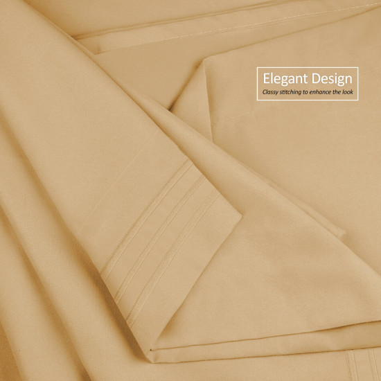 1800 Queen Or King Bed Sheets Ultra Soft Microfiber Deep Pocket 4 Pc Sheet Set
