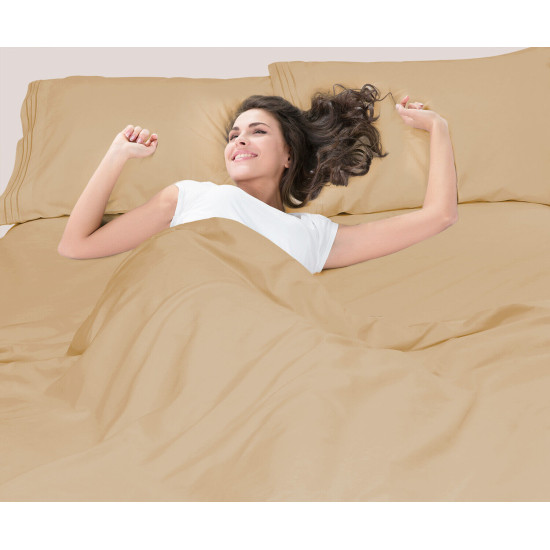 1800 Queen Or King Bed Sheets Ultra Soft Microfiber Deep Pocket 4 Pc Sheet Set