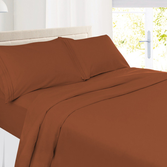1800 Queen Or King Bed Sheets Ultra Soft Microfiber Deep Pocket 4 Pc Sheet Set