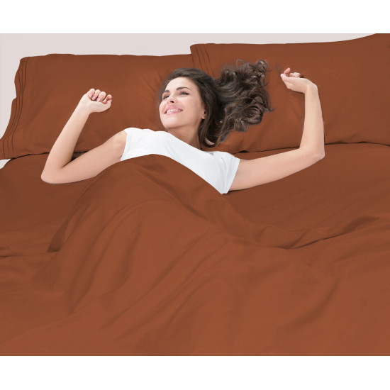1800 Queen Or King Bed Sheets Ultra Soft Microfiber Deep Pocket 4 Pc Sheet Set