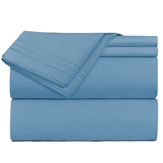 1800 Queen Or King Bed Sheets Ultra Soft Microfiber Deep Pocket 4 Pc Sheet Set