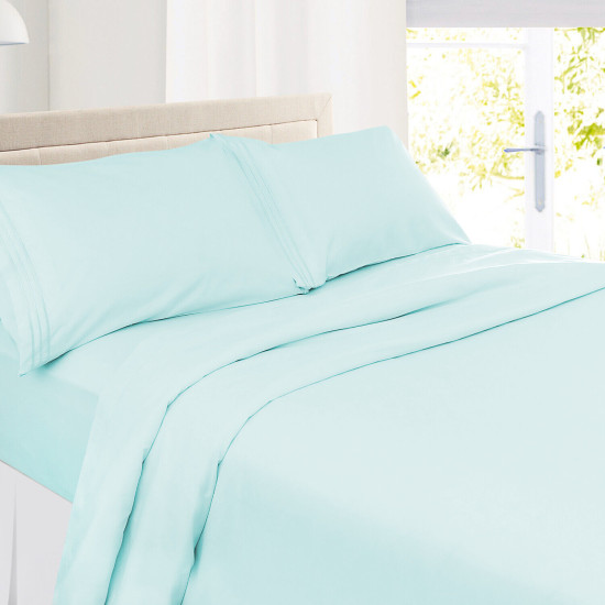 1800 Queen Or King Bed Sheets Ultra Soft Microfiber Deep Pocket 4 Pc Sheet Set