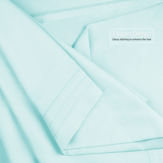 1800 Queen Or King Bed Sheets Ultra Soft Microfiber Deep Pocket 4 Pc Sheet Set