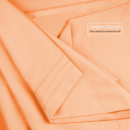 1800 Queen Or King Bed Sheets Ultra Soft Microfiber Deep Pocket 4 Pc Sheet Set