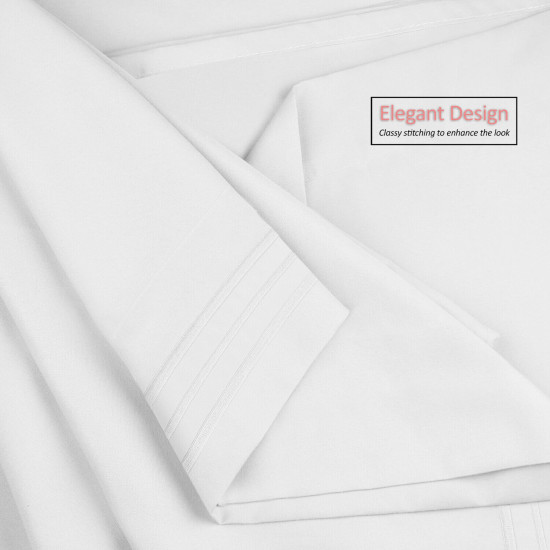 1800 Queen Or King Bed Sheets Ultra Soft Microfiber Deep Pocket 4 Pc Sheet Set
