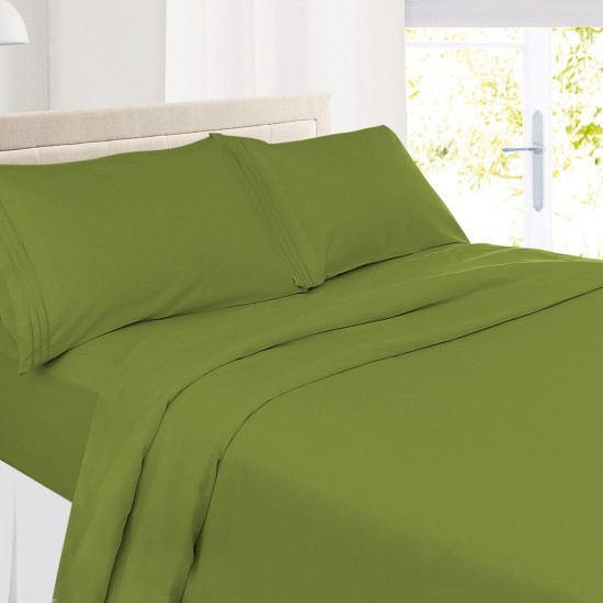 1800 Queen Or King Bed Sheets Ultra Soft Microfiber Deep Pocket 4 Pc Sheet Set