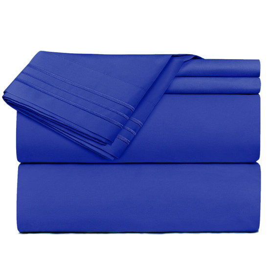 1800 Queen Or King Bed Sheets Ultra Soft Microfiber Deep Pocket 4 Pc Sheet Set