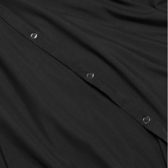 Duvet Cover Set Soft Brushed Comforter Cover W/Pillow Sham, Black - Queen