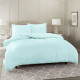 Duvet Cover Set Soft Brushed Comforter Cover W/Pillow Sham, Baby Blue - King