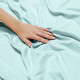 Duvet Cover Set Soft Brushed Comforter Cover W/Pillow Sham, Baby Blue - King