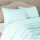 Duvet Cover Set Soft Brushed Comforter Cover W/Pillow Sham, Baby Blue - King
