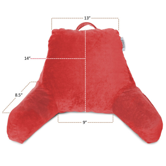 Bed Rest Reading Pillow for Kids & Teens Memory Foam TV Pillow With Arms Support