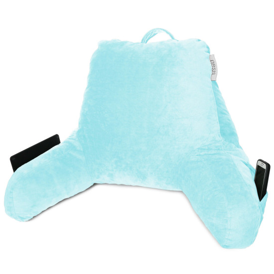 Bed Rest Reading Pillow for Kids & Teens Memory Foam TV Pillow With Arms Support